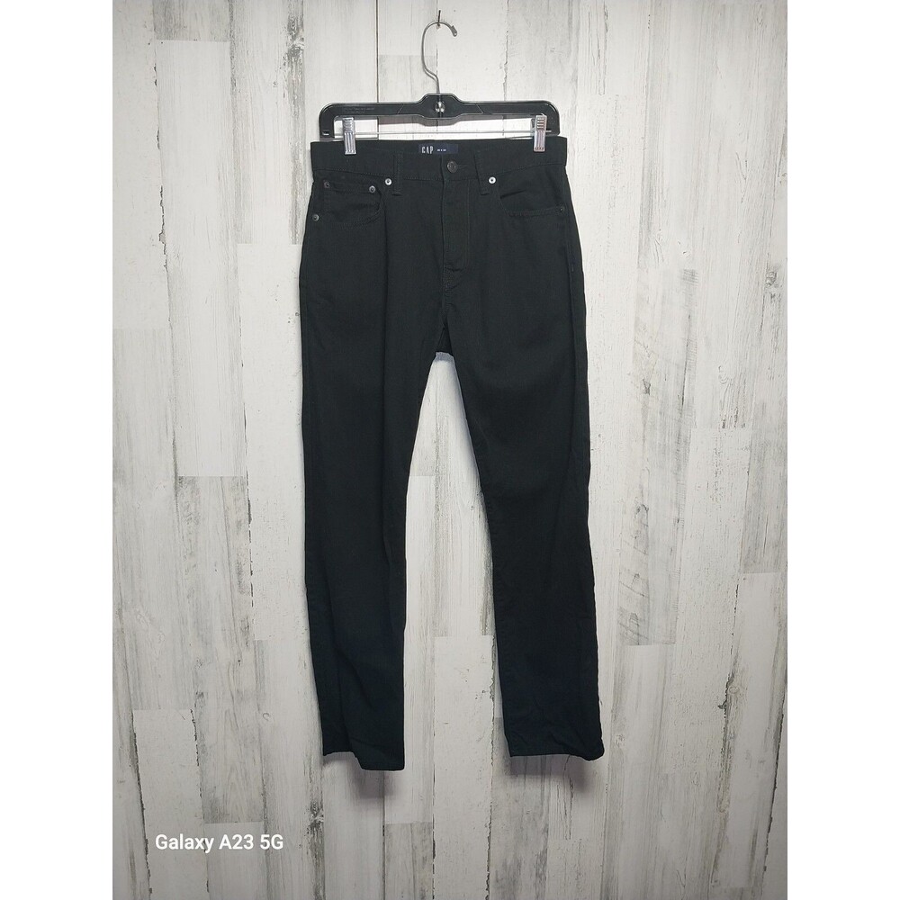 Gap Jeans Men's Straight Leg Black Denim Size 28x30 (Measures 30x29)